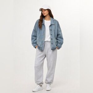 Mustard Seed Denim Bomber Jacket